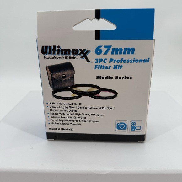 Ultimaxx‎ 58MM 3PC HD Professional Filter Kit Studio Series Open Box - Picture 4 of 6